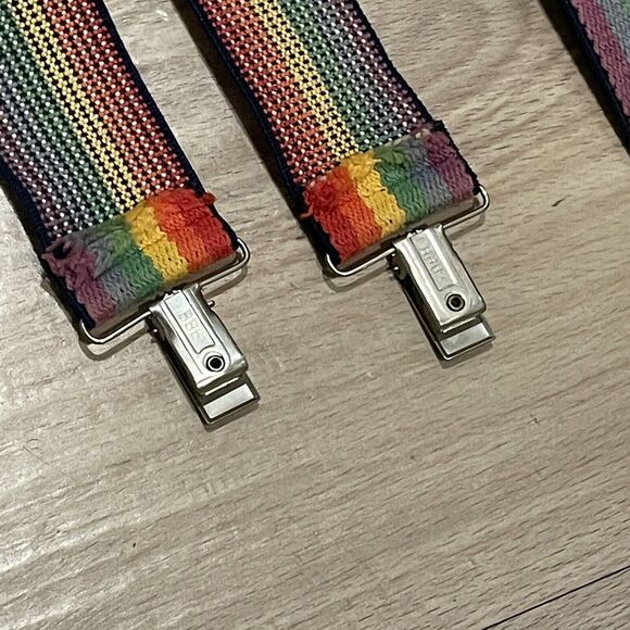 Vintage Rainbow Suspenders Robin William's Mork From Ork Pride Parade - Picture 3 of 3
